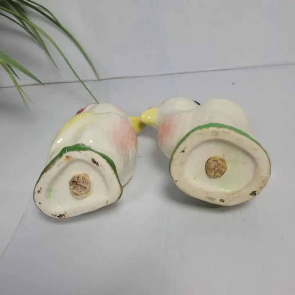 Vintage Duck Salt & Pepper Shakers 1950s Anthropomorphic Japan Ceramic MCM